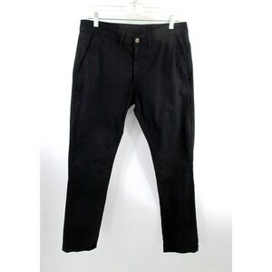 BIG STAR Slim Industry Chino Pants Mens 32R Black Ashima B4335 Mid Rise Cotton